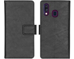 imoshion Hoesje - Geschikt voor Samsung Galaxy A40 - Luxe Bookcase - Zwart