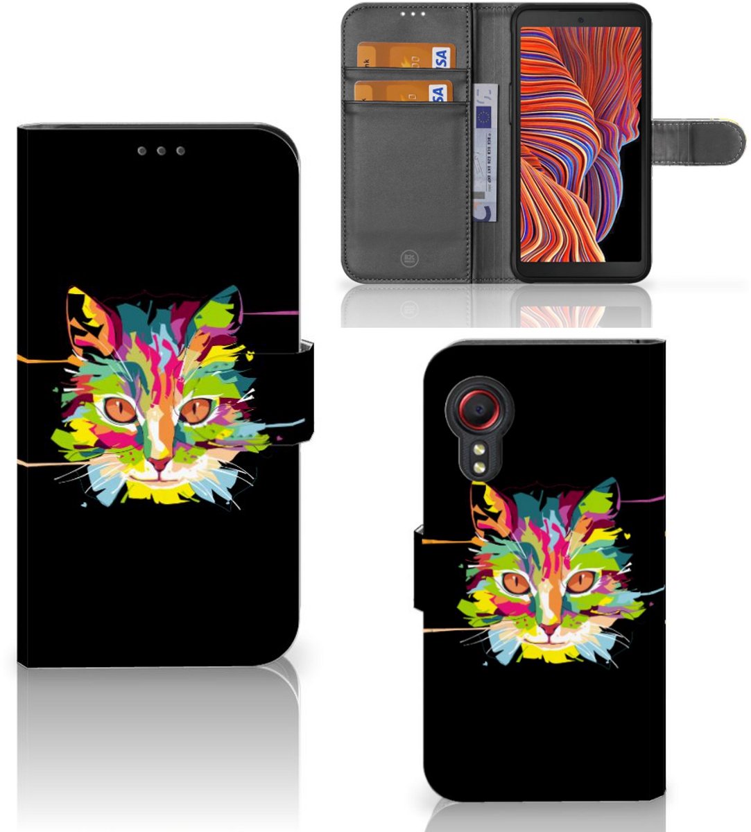 Samsung Galaxy Xcover 5 Leuk Hoesje Cat Color