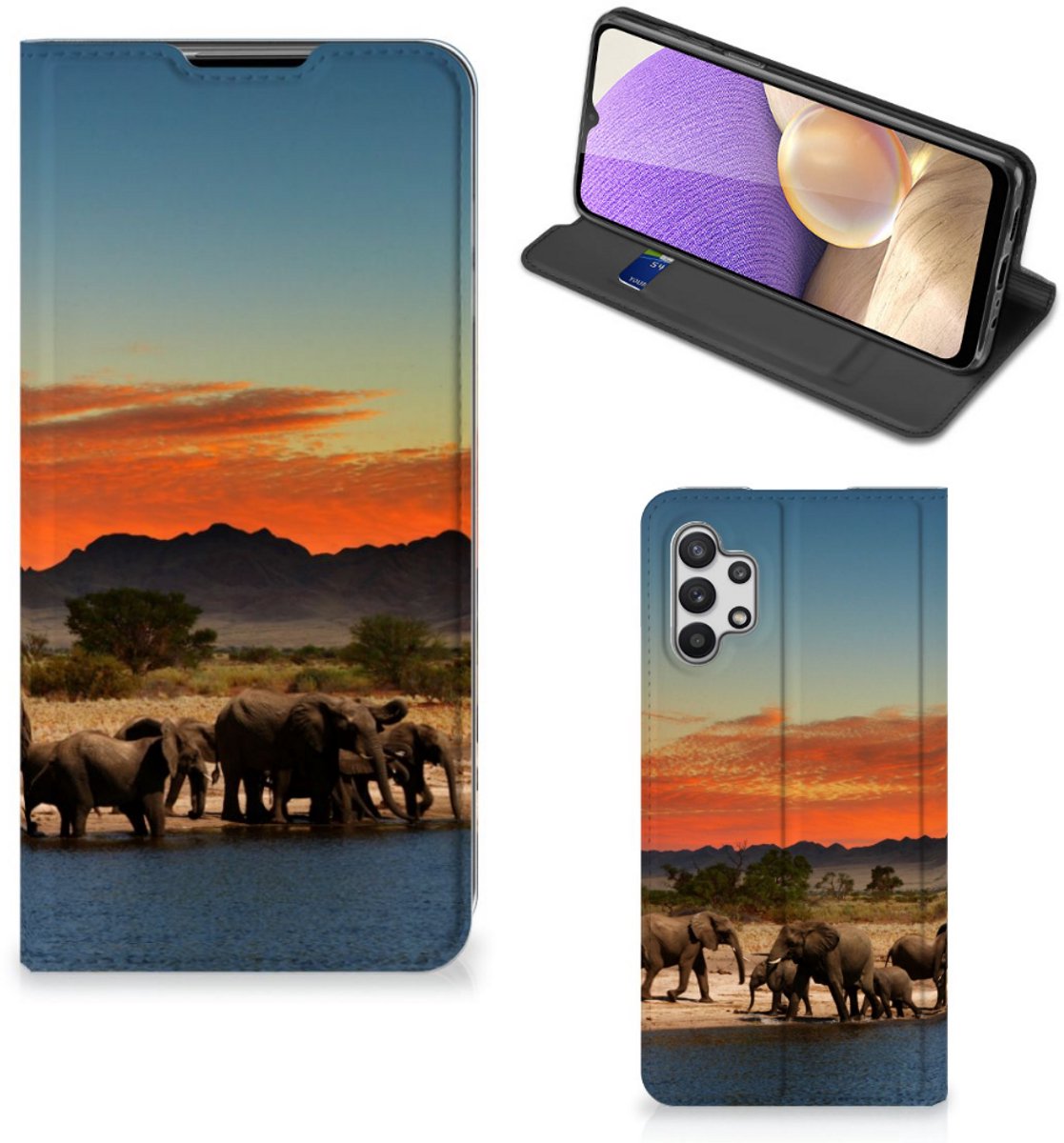 Samsung Galaxy A32 5G Hoesje maken Olifanten