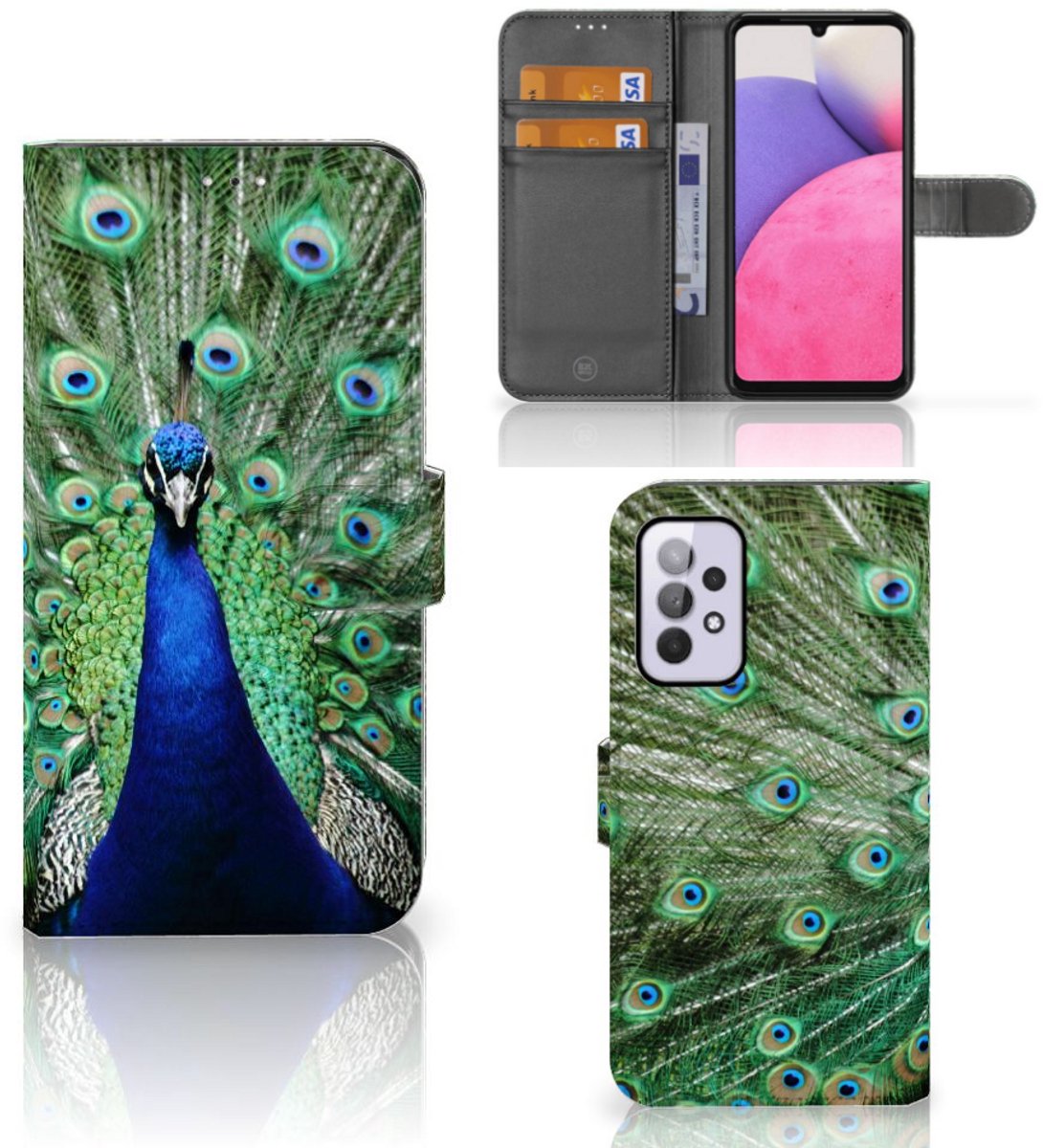 Samsung Galaxy A33 5G Telefoonhoesje met Pasjes Pauw