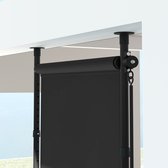 REDOM Luxe Verticale Zonwering Zonder Boren (120 cm) - Uitschuifbaar Klemscherm / Balkonscherm (220-310cm) - Antraciet