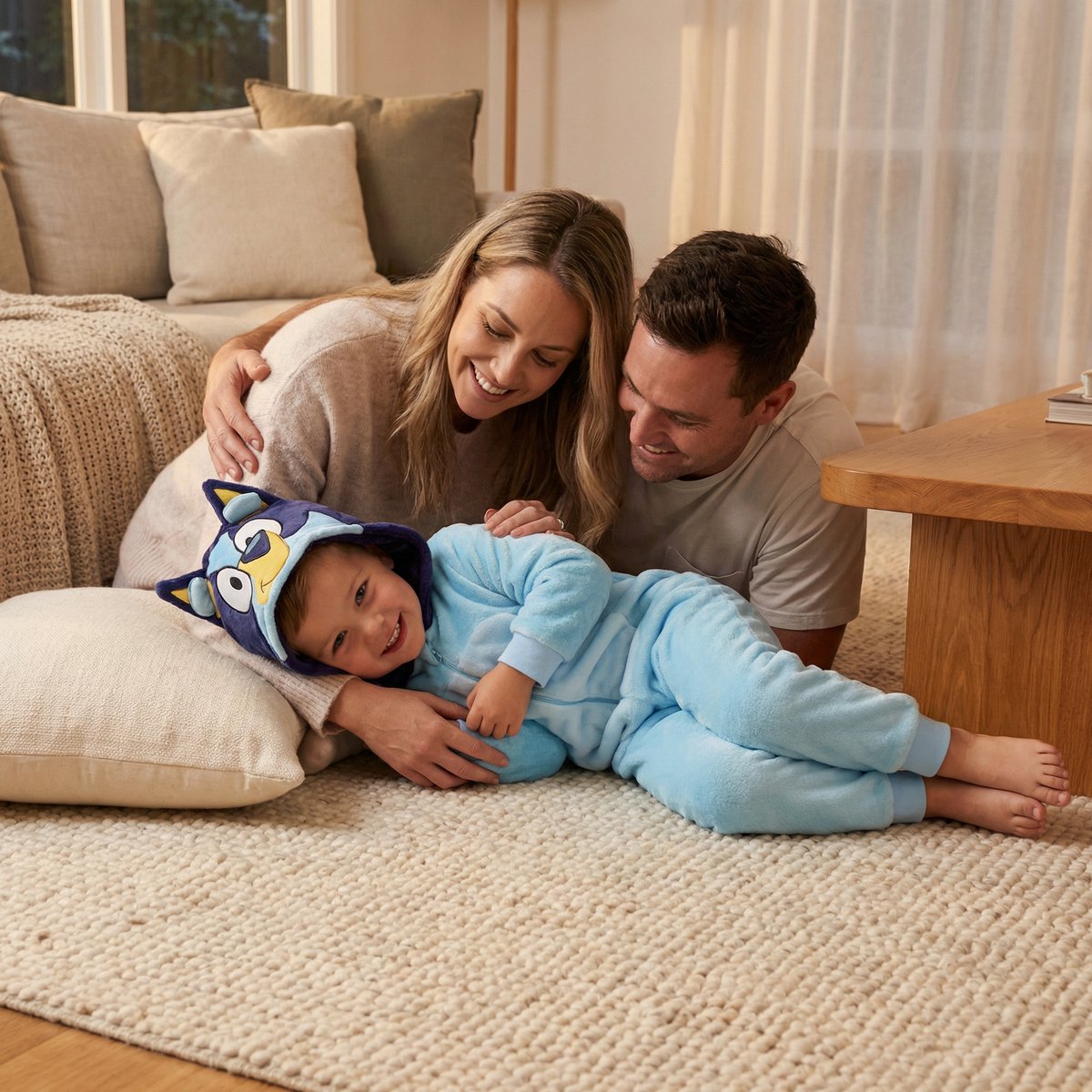 Bluey Onesie - Maat 110 - Polyester - Blauw - Pyjama - Jongens — afbeelding 4