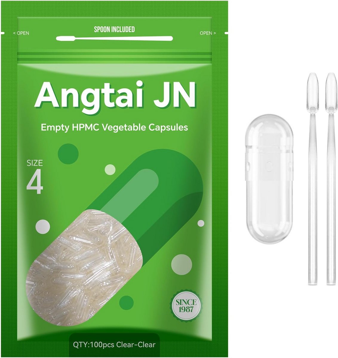 Lege Veganistische Capsules Maat 4 - Do It Yourself Capsules - 100 Stuks