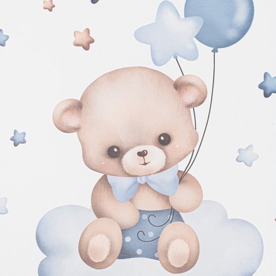Baby Mix aankleedkussen beer 47x70 cm blauw - Aankleedmat — afbeelding 2