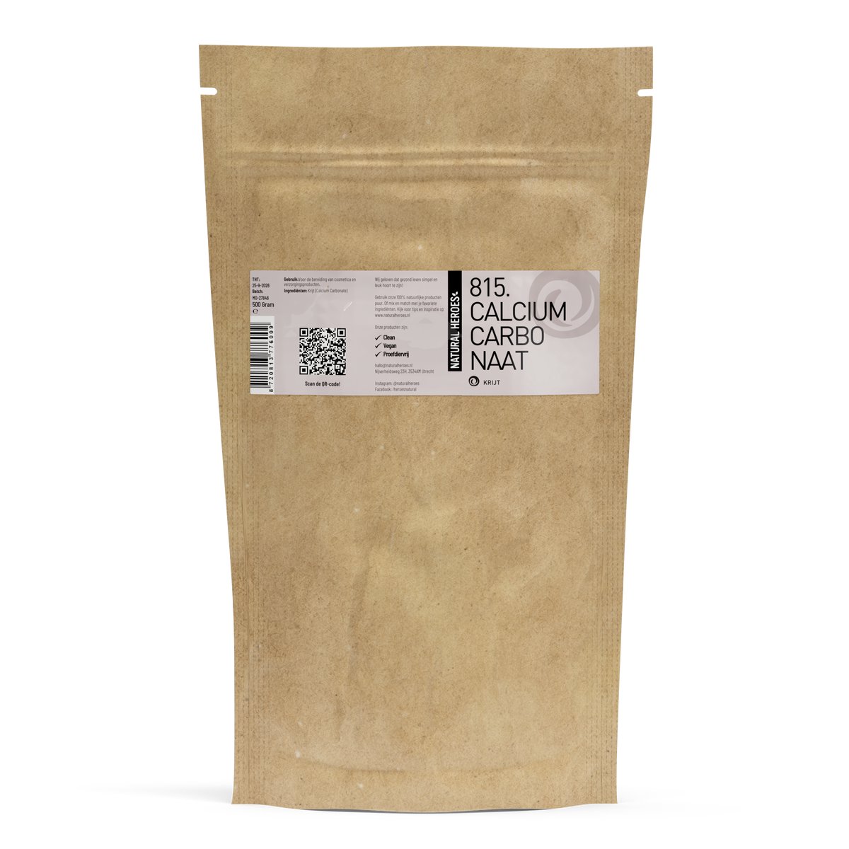 Natural Heroes - Calciumcarbonaat (Krijt) 500 gram