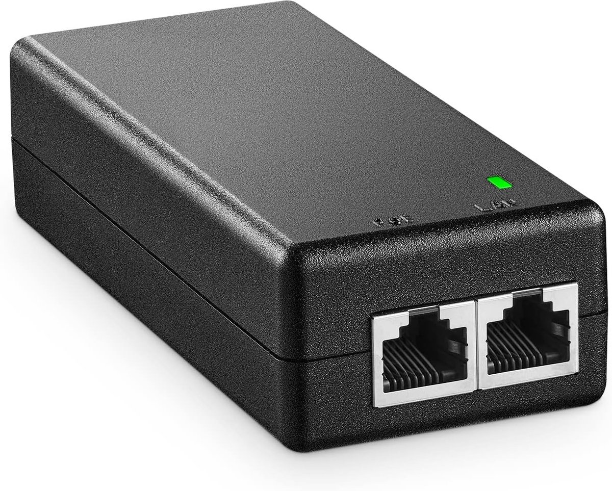 2,5 Gigabit PoE Injector 802.3af/at 30W - Plug & Play Ethernet Adapter