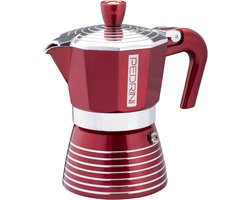 Espresso-maker van aluminium voor 6 kopjes - Glinsterend Rood