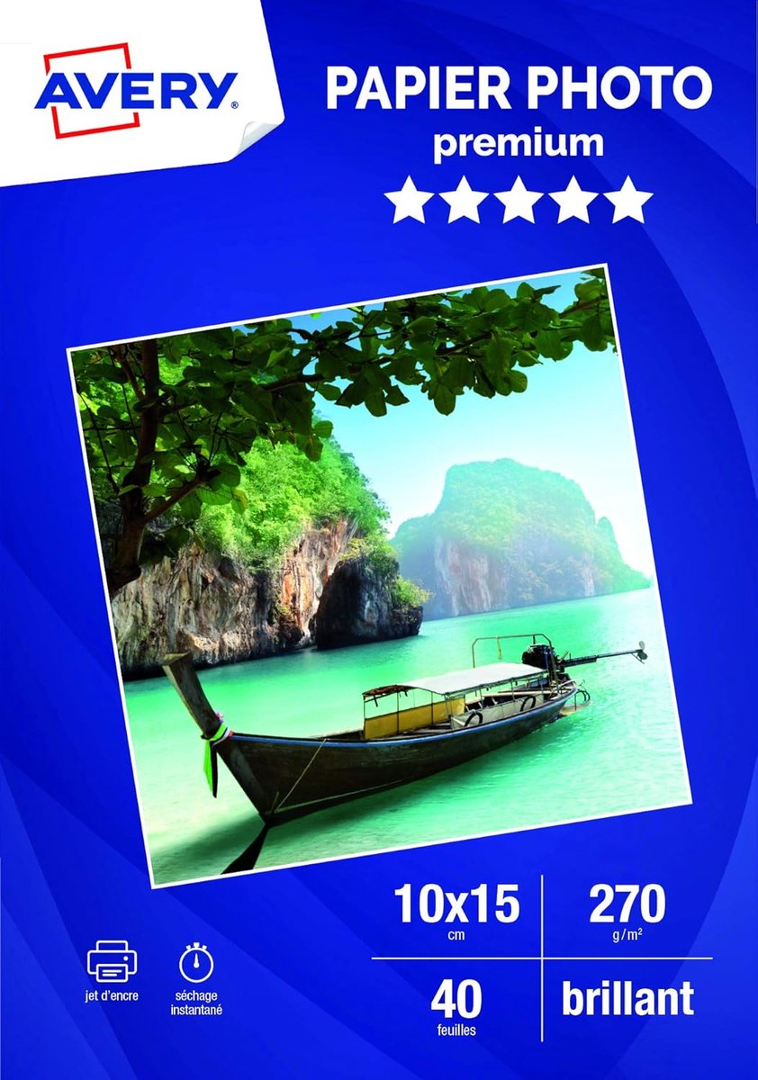 Fotopapier A6 40 vellen 270 g/m² voor inkjetprinters - Glanzend Wit