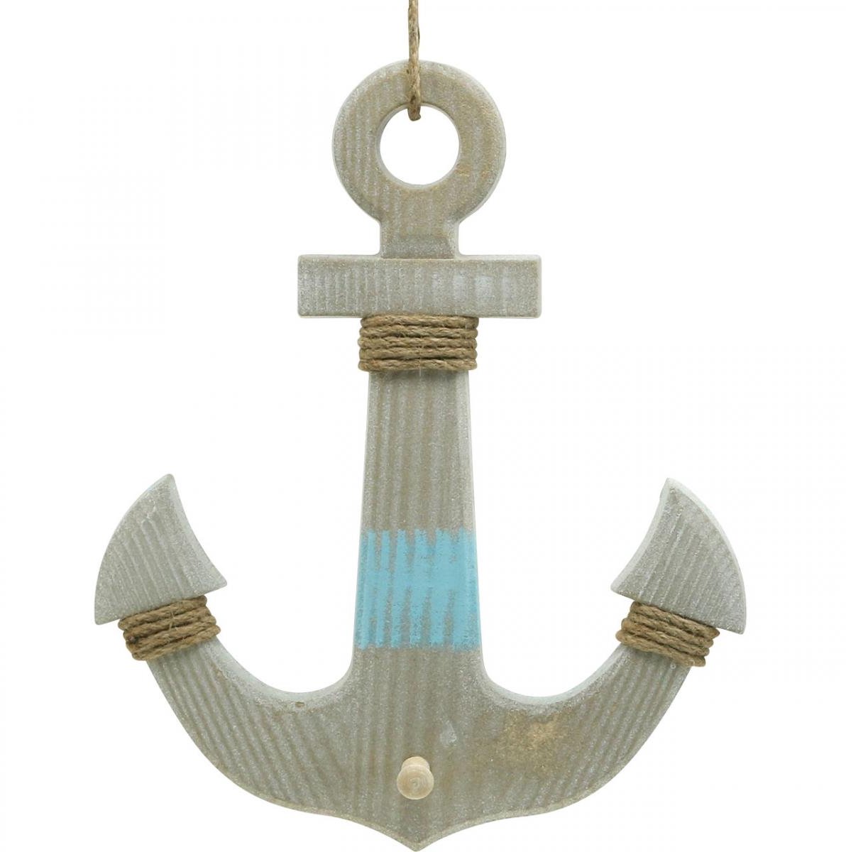 Anker om op te hangen, haak voor maritieme decoratie, houten badkamerd