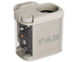 Tailleventilator - Draagbare Ventilator - 100 Snelheden - Digitaal Display - 1800 mAh - Bladloos - Met Transparante Clip - 6-8 Uur - Lichtbruin