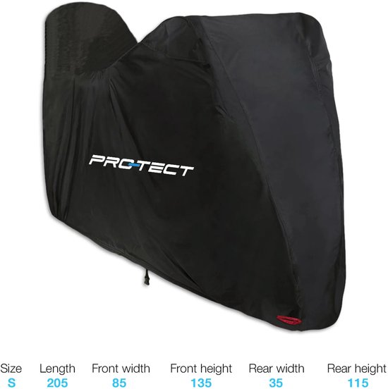 Protect Motorhoes - Maat S - Met topkoffer - Slijtvast - Lange levensduur