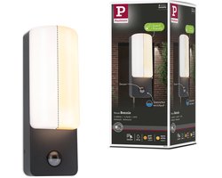 Paulmann LED-wandarmatuur voor buiten Bonnie Schemergestuurde bewegingsmelder (IR) insectvriendelijk IP44 93 × 263 mm 2200 - 3000K 8,5W 560lm 230V Antraciet Aluminium