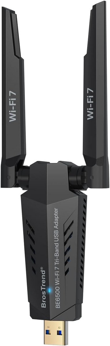 Tri-Band USB WiFi 7 Adapter voor PC met Grote Bereik