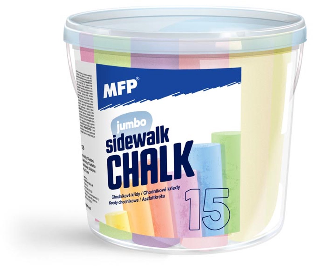 Sidewalk Chalks M Round 15 Pcs - UNI