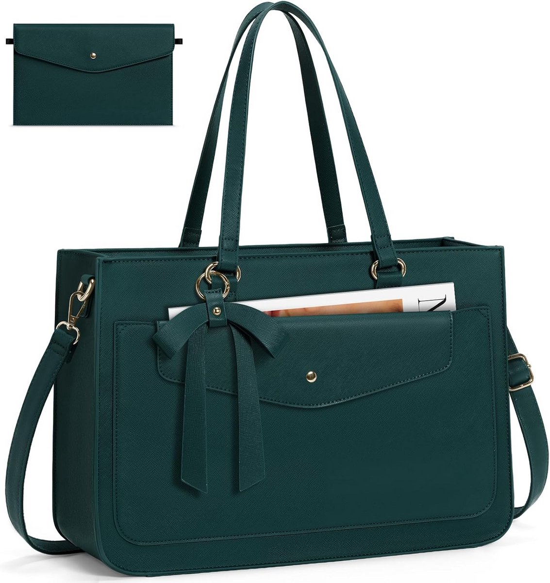 Dames Laptop Bag 15.6 Inch | Grote Werk Handtas | Laptop Tote en Business Briefcase | PU Leer