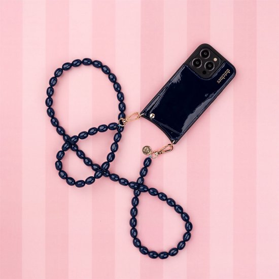 Nedimoo Handgemaakte Kristallen Kralen Telefoonketting – Universeel Met Patch En Karabijnhaak, 120-125 Cm, Past In Elke Hoes, Ook Geschikt Als Sleutelkoord Of ID-band
