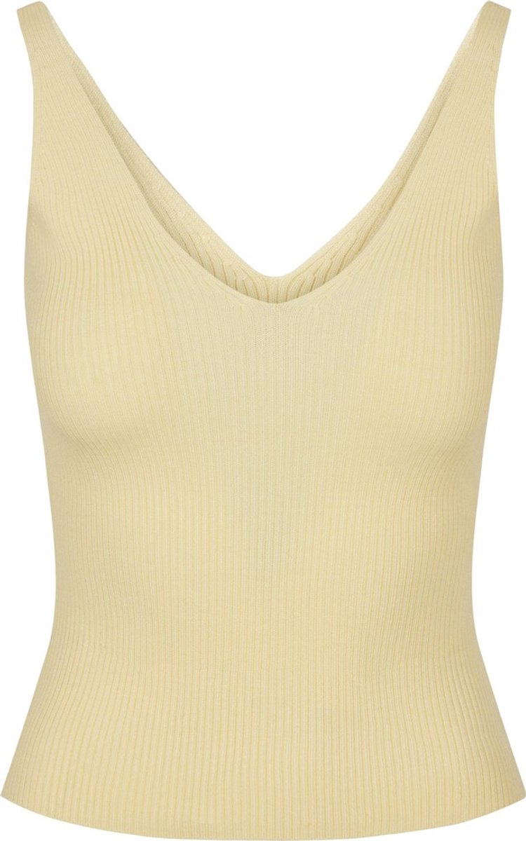Urban Classics Rib Knit Mouwloze top 5XL Geel