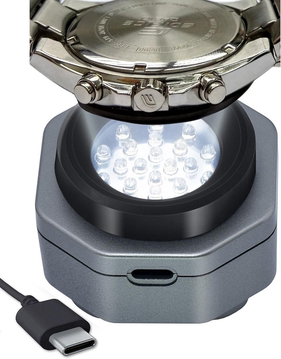 Snellader voor Eco Zonnehorloge - Type-C Oplader met UV-vrije LED | Universeel