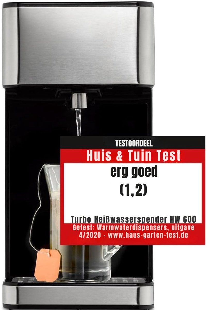 SCH® Heetwaterdispenser - Waterdispenser - Zwart/Zilver - 32cm x 26cm x 16cm