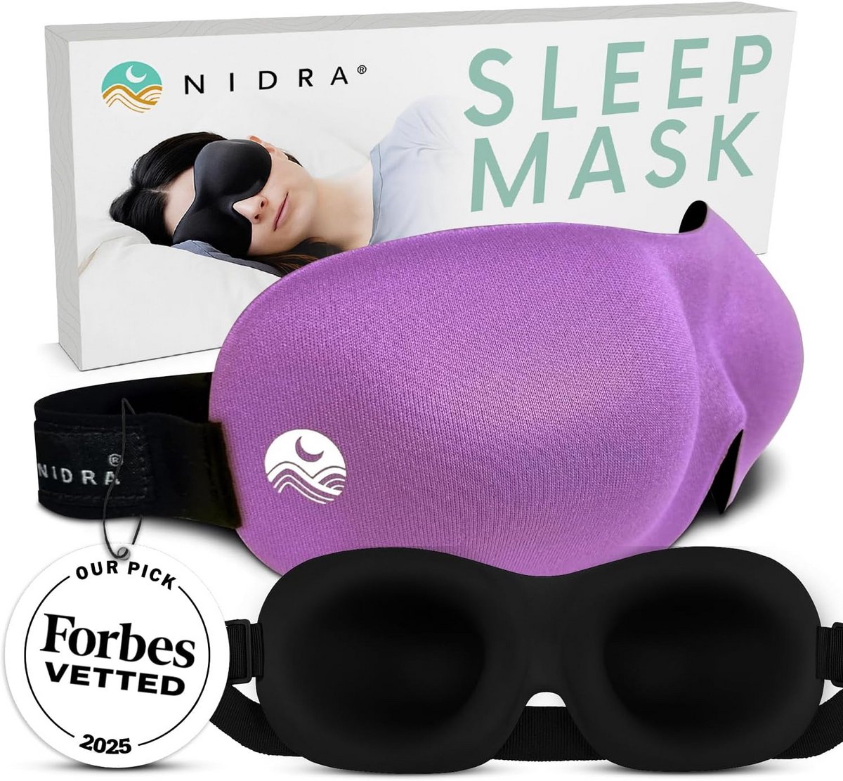 Voorgevormd Slaapmasker voor Zijslapers - Lichtblokkerend en Comfortabel - Ideaal voor Slapen en Reizen
