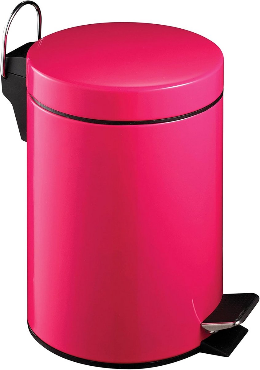Pedaalemmer Hot Pink 3 L - Keuken en Badkamer Afvalbak met Pedaal
