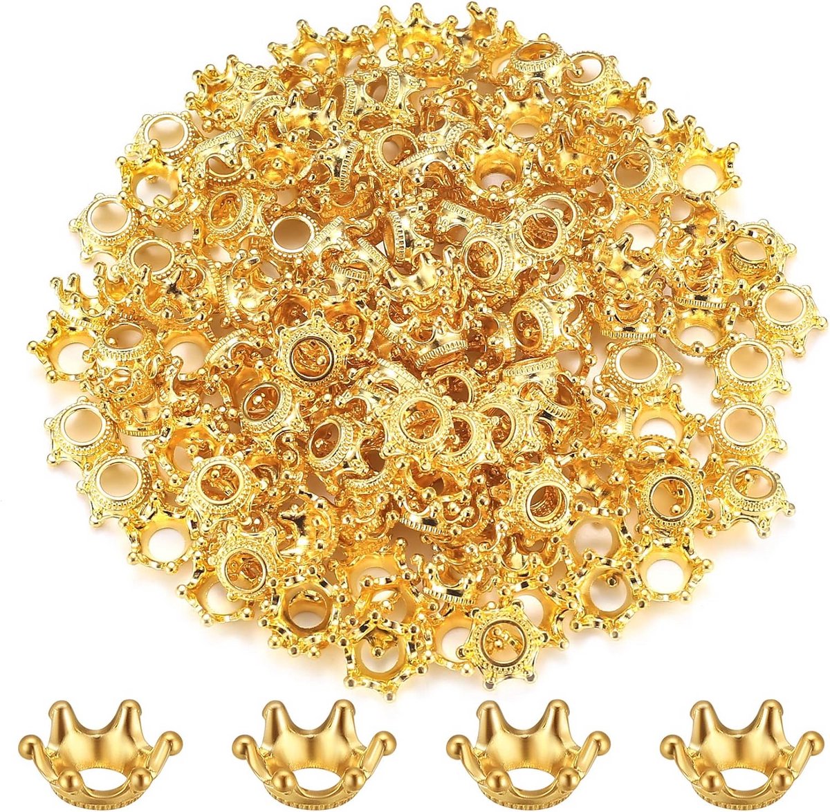180 Mini Gouden Kroon Decoraties voor Tafelversiering en DIY Knutselen