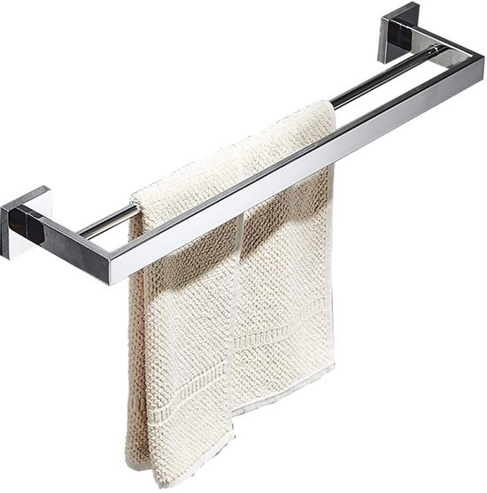 Dubbele Badkamer Handdoekhouder - Wandmontage - Gepolijst Chroom - 60 cm - Roestvrij Staal van Emco — afbeelding 5