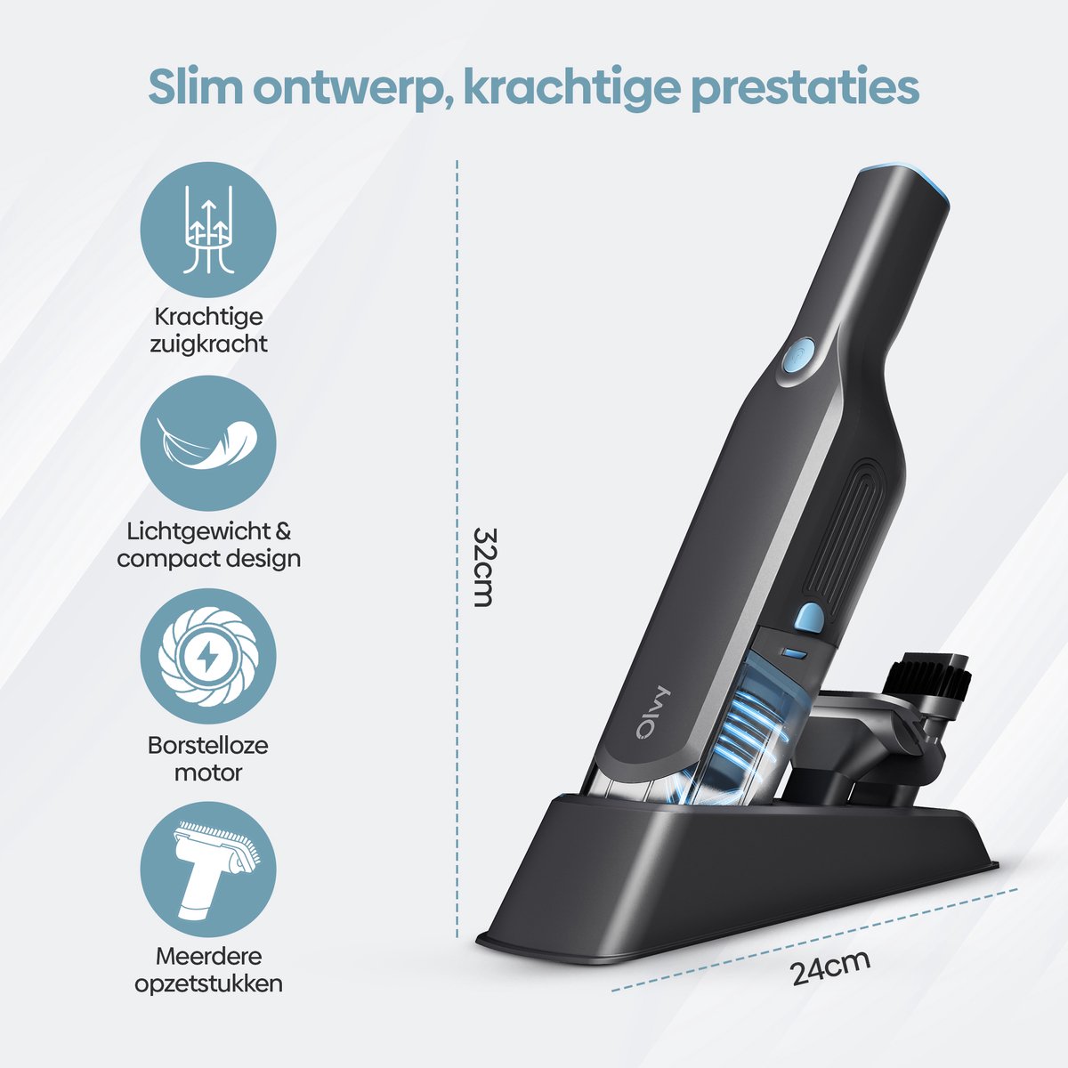 Olvy Kruimeldief Snoerloos met 2 Snelheden voor Dierenharen - afbeelding 2