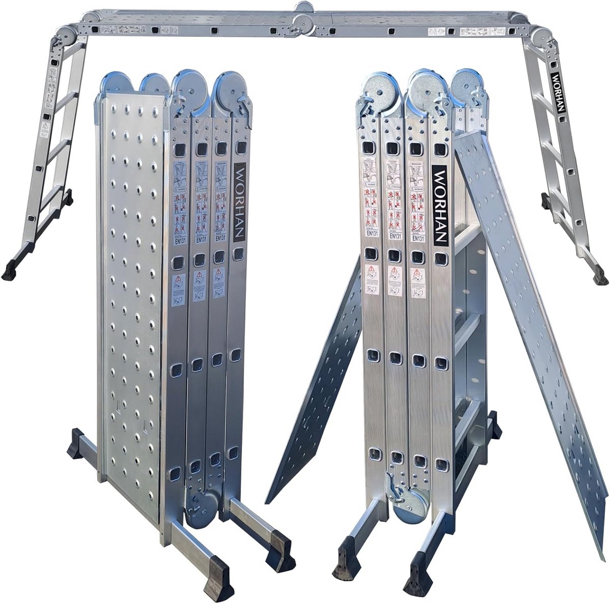 Multifunctionele ladder 460 cm met aluminium platform