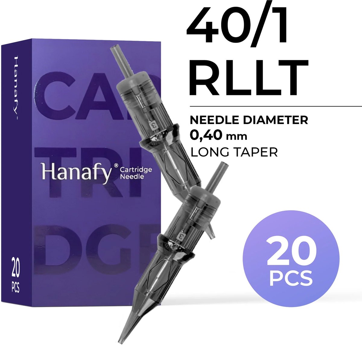 Hanafy PMU Cartridge 40/1 RLLT – 0.40 mm Round Liner (20 pcs)