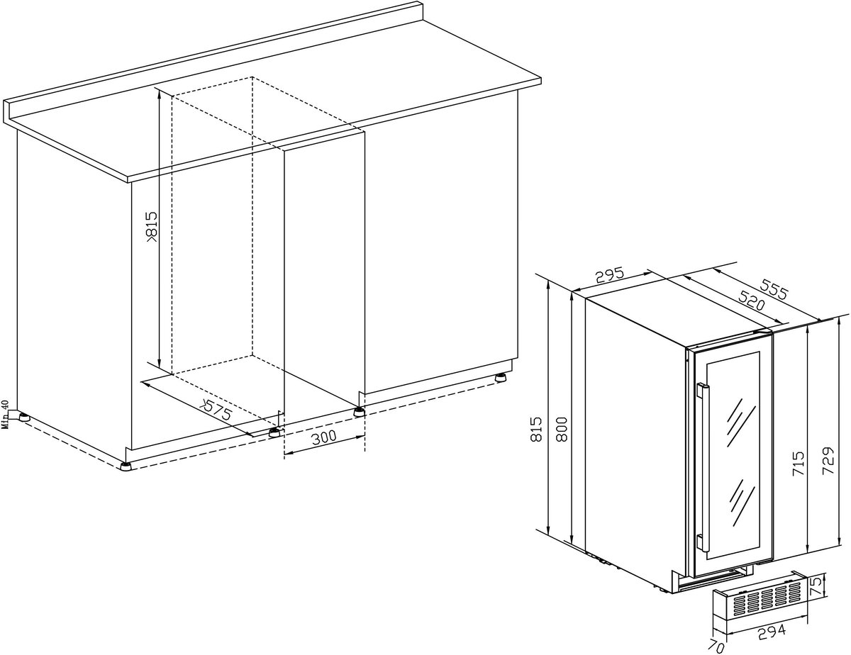 Temptech CLX30DB Classique Wijnkoelkast voor 16 flessen - 2 - afbeelding 3
