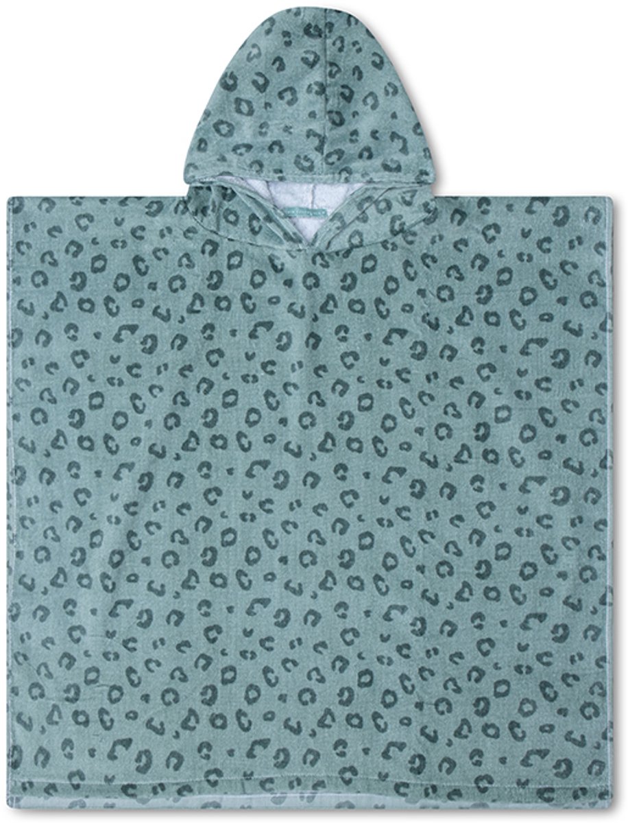 Green Leopard Beach Poncho - 100% Cotton