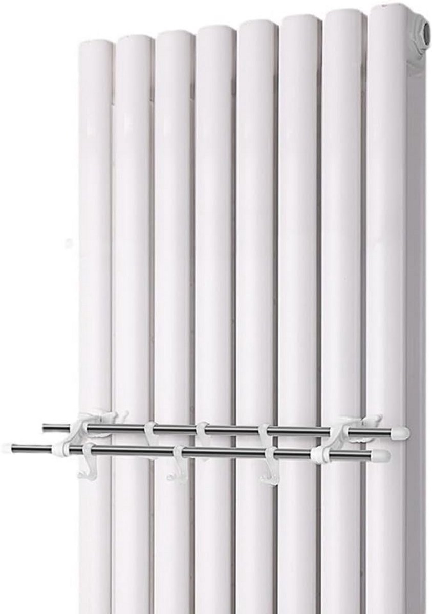 Verstelbaar Droogrek voor Radiator met 6 Haken - Handdoeken en Kledingdroger
