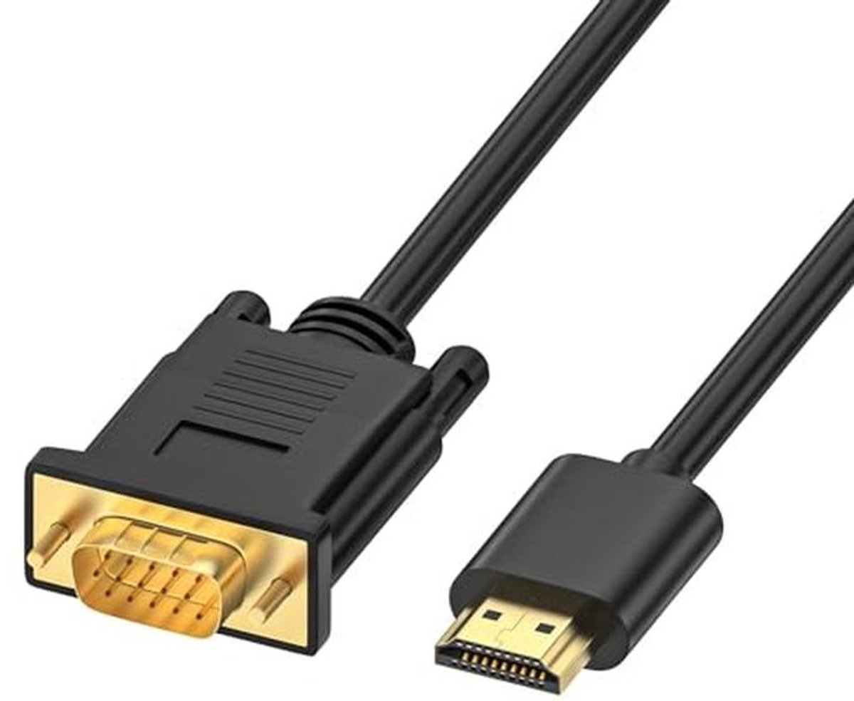 HDMI naar VGA Kabel 1.8m - Unidirectioneel 1080P Kabel voor Monitor en Projector
