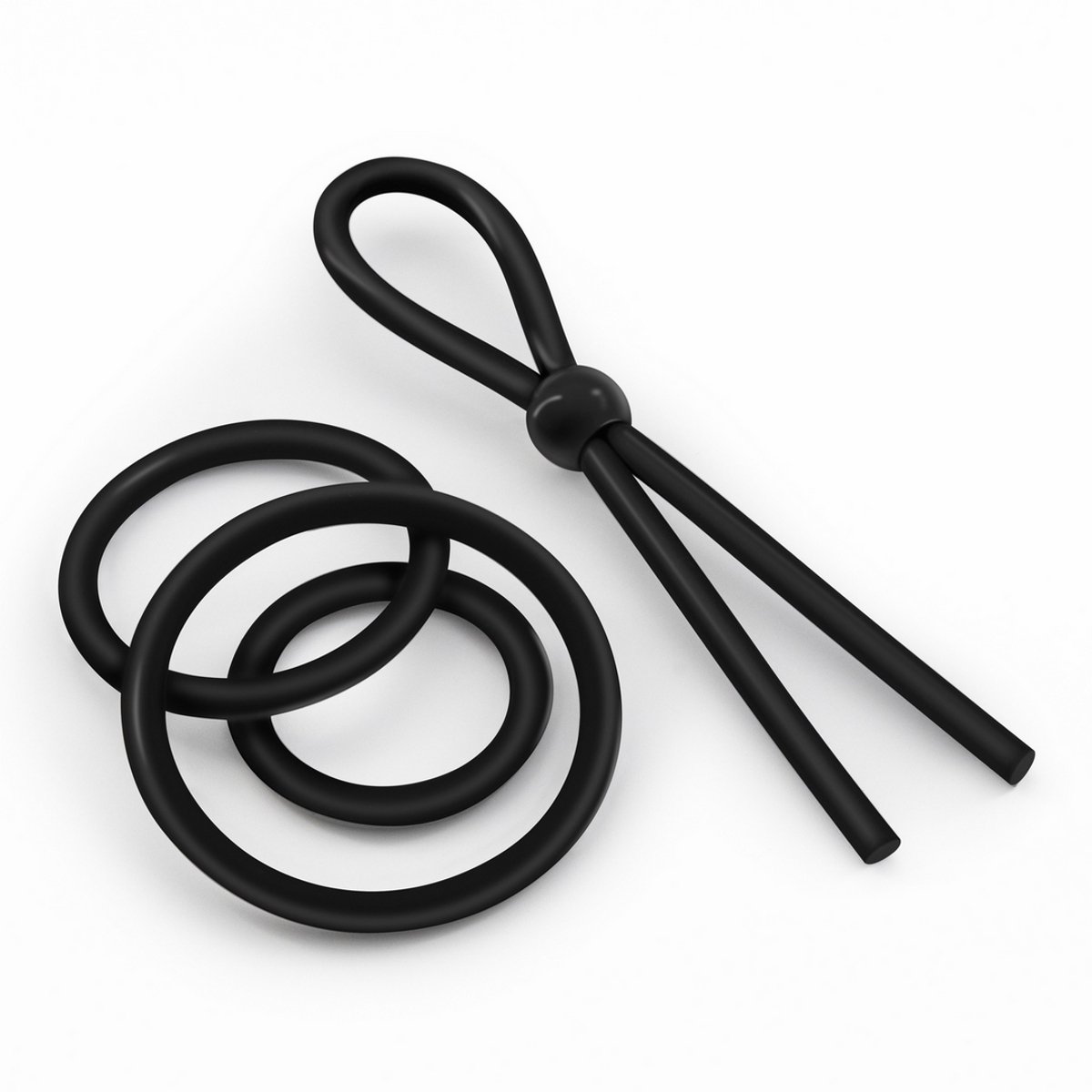 Crushious - Daltons - Siliconen Cockring Set - Zwart