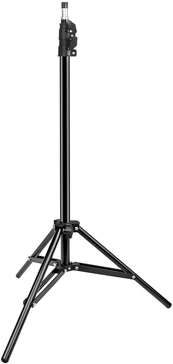 Avizar Verstelbaar telescopisch statief 1,6 m met smartphonehouder, Zwart