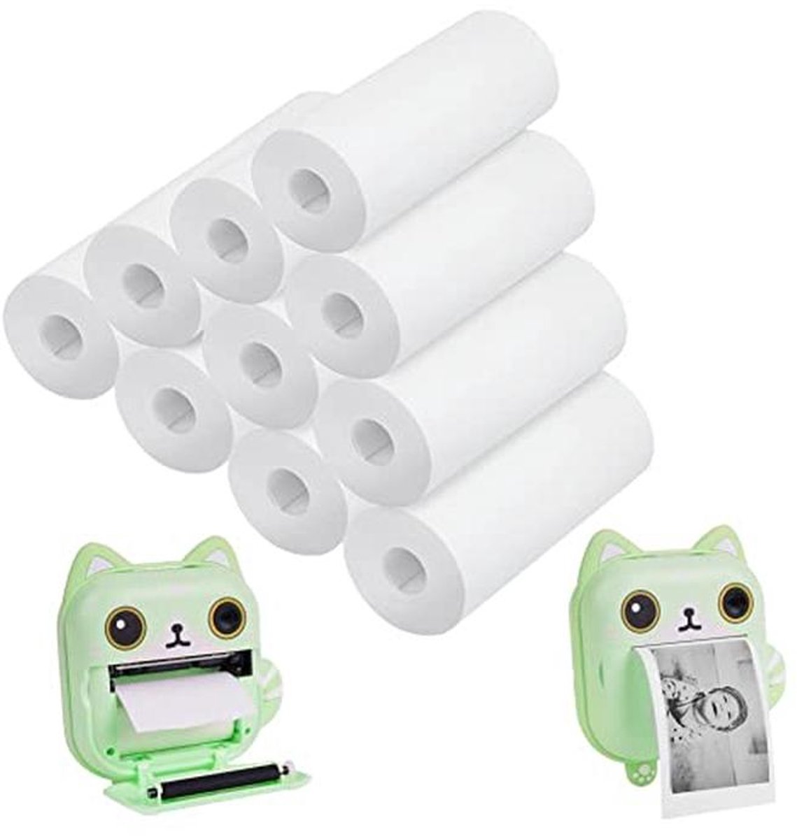 Ainiv Printpapier voor kindercamera, 10 rollen Print Cam, direct printen thermisch papier, kindercamera thermopapier, navulpapier voor kindercamera (lengte: 5 meter en breedte: 5,7 cm)