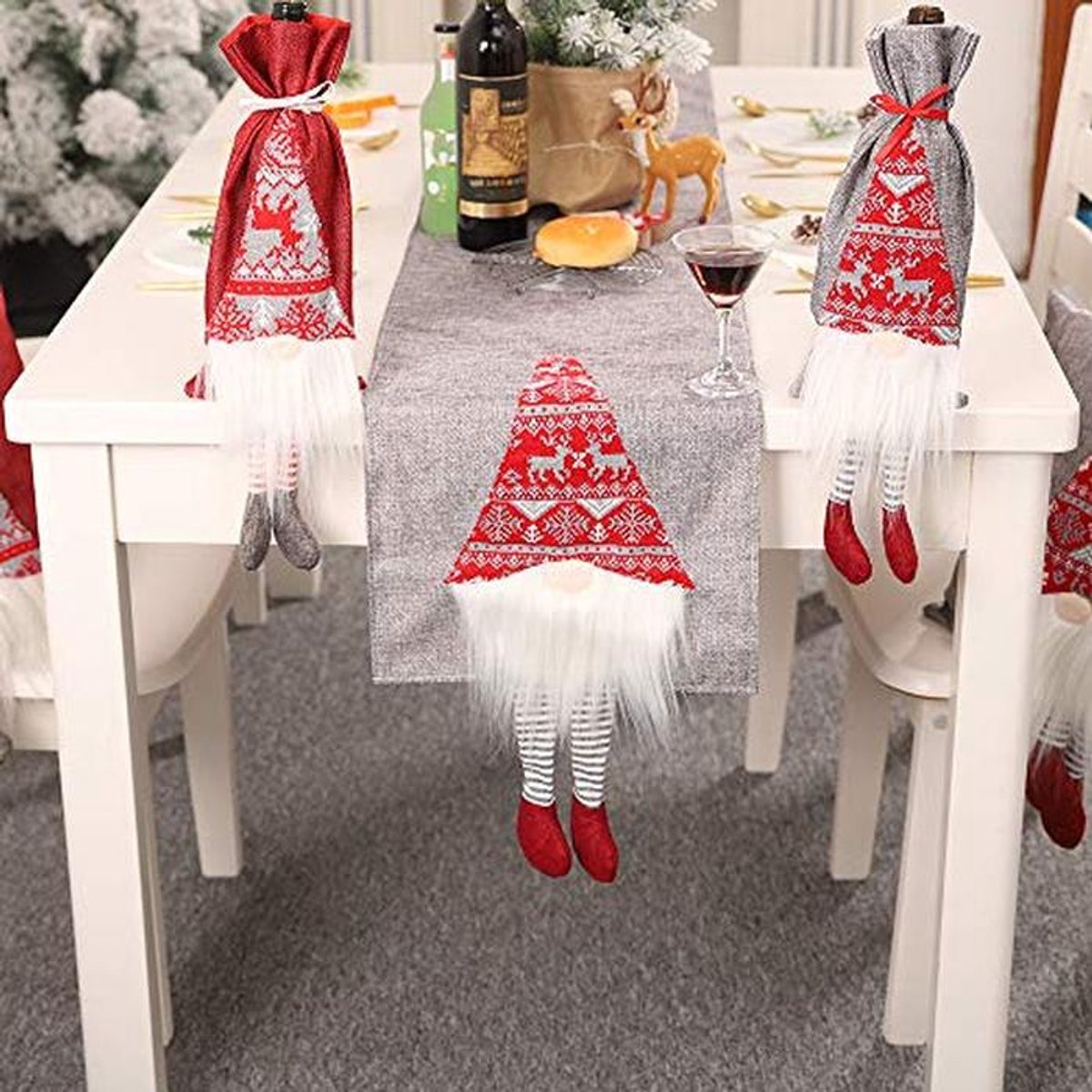 Kerst Diner Tafelloper - Lange Tafelloper voor Feestelijke Decoratie - 180 cm