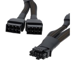 Allecto- 16Pin (12+4Pin) naar 2x 8 Pin Power Adapter Kabel 12cm 16AWG – Compatibel met Nvidia – Grafische kaart voeding – Zwarte uitbreidingskabel – RTX 4080 4090.