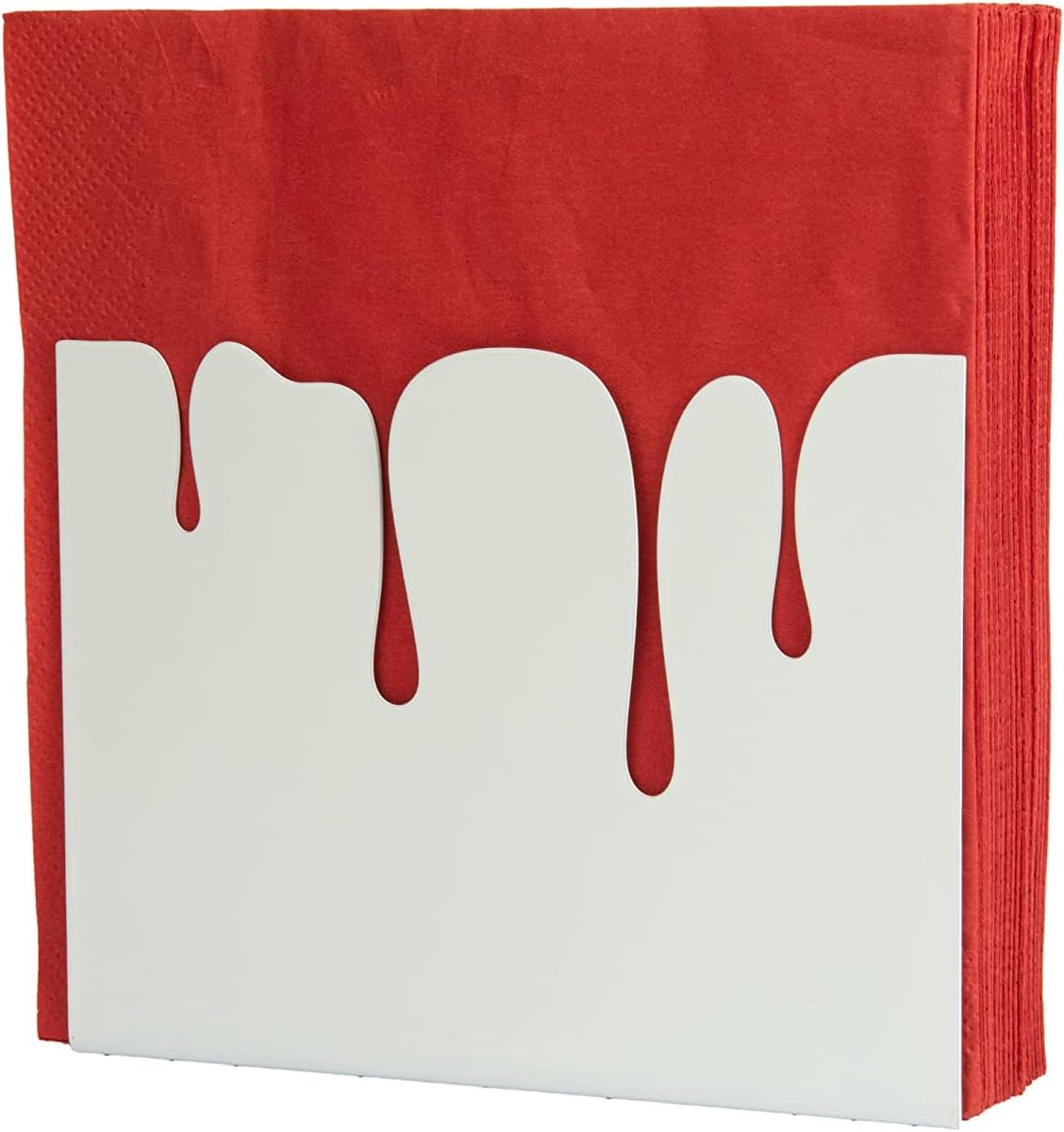 Servethouder - Tafeldecoratie - Keuken Organisatie - Metalen Constructie - 15x4x13 cm - Wit