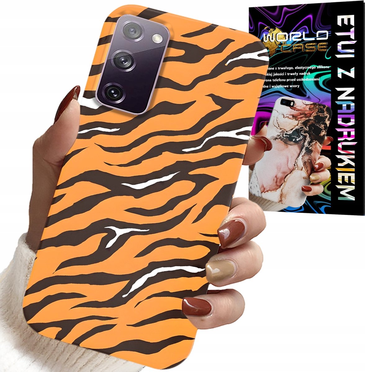 HOESJE VOOR SAMSUNG GALAXY S20 LITE - ACHTERKANT MET TIJGERSTRIPES + GLAS