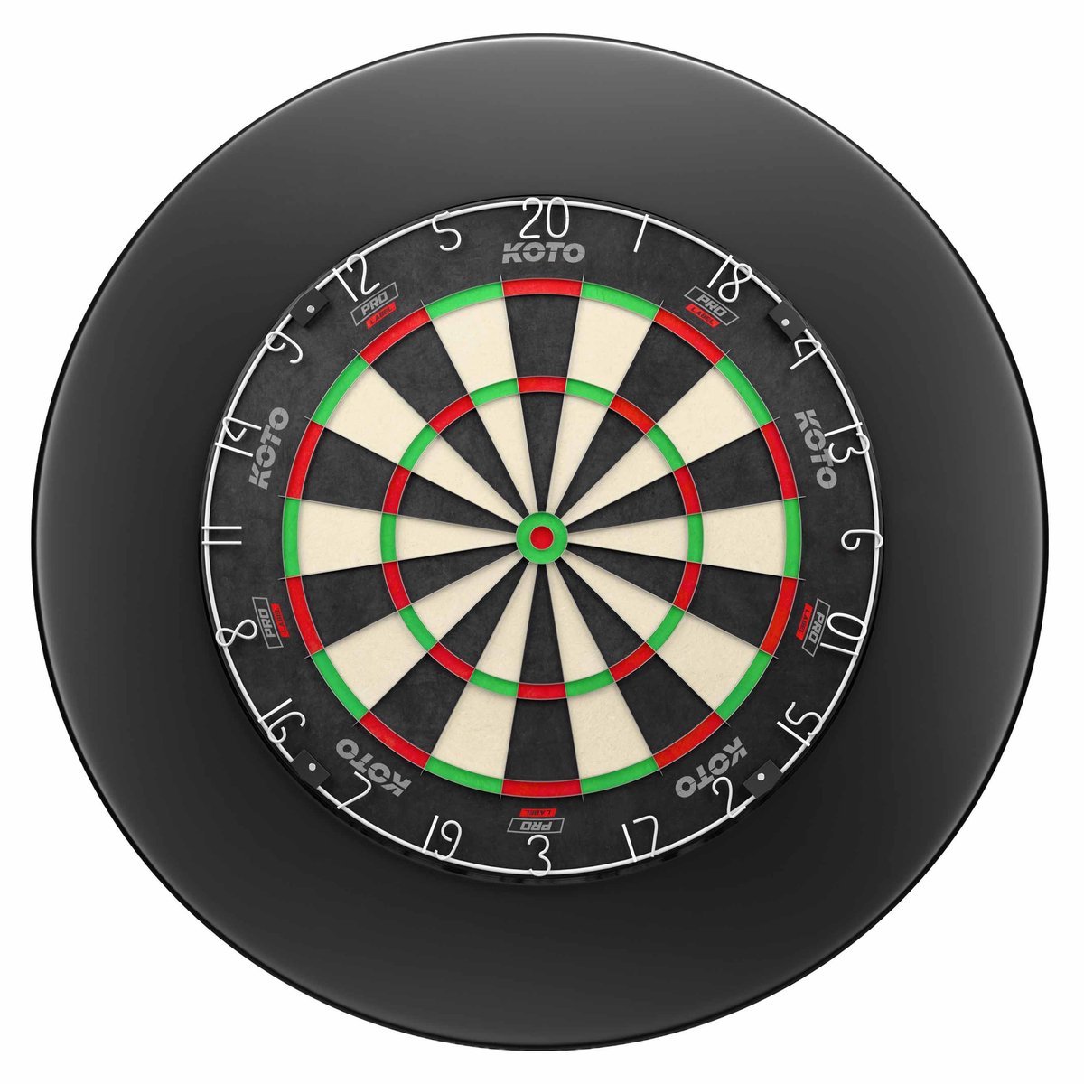 KOTO - King Pro Zwart Sisal Dartbord Met Staple-Free Bulls-Eye - Surround