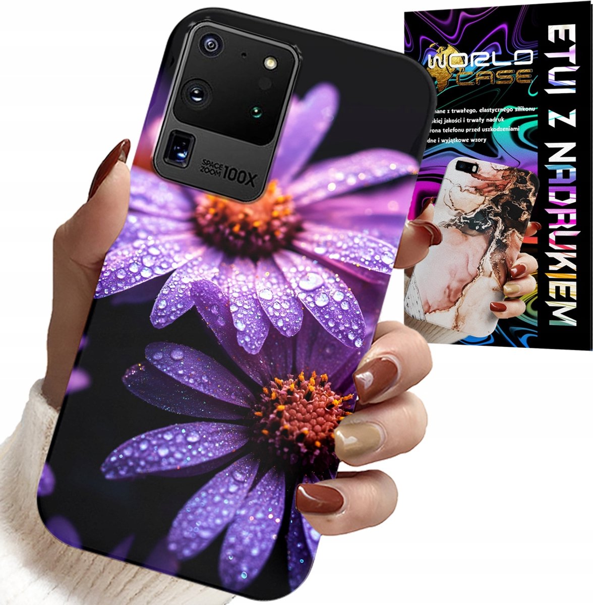 HOESJE VOOR SAMSUNG GALAXY S20 Ultra - ROZE MARGRIETJES