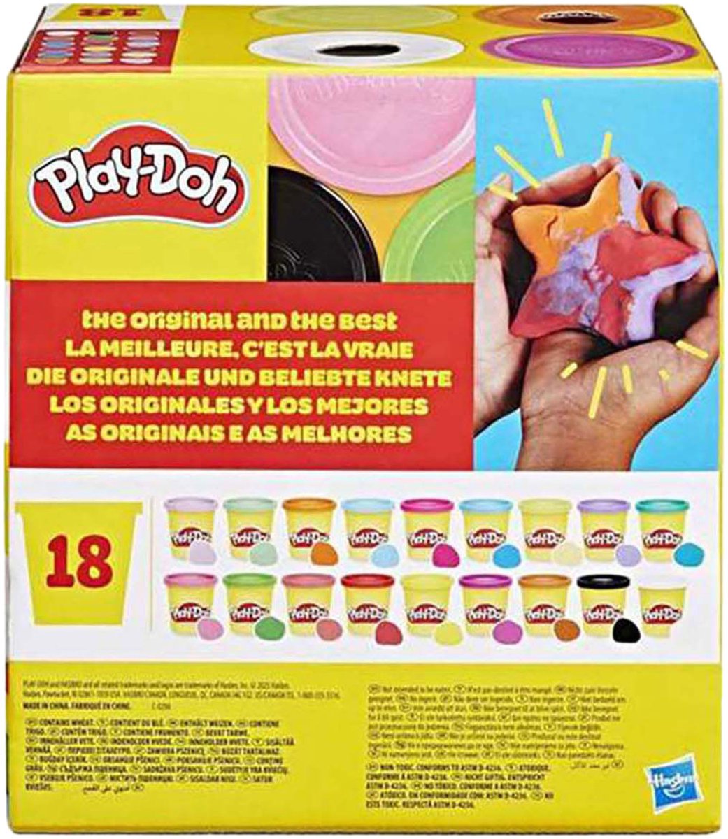 Play-Doh Fantaseer maar raak 18-pack - Boetseerklei kinderen - Speelklei Play-Doy potjes - 18 verschillende kleuren — afbeelding 4