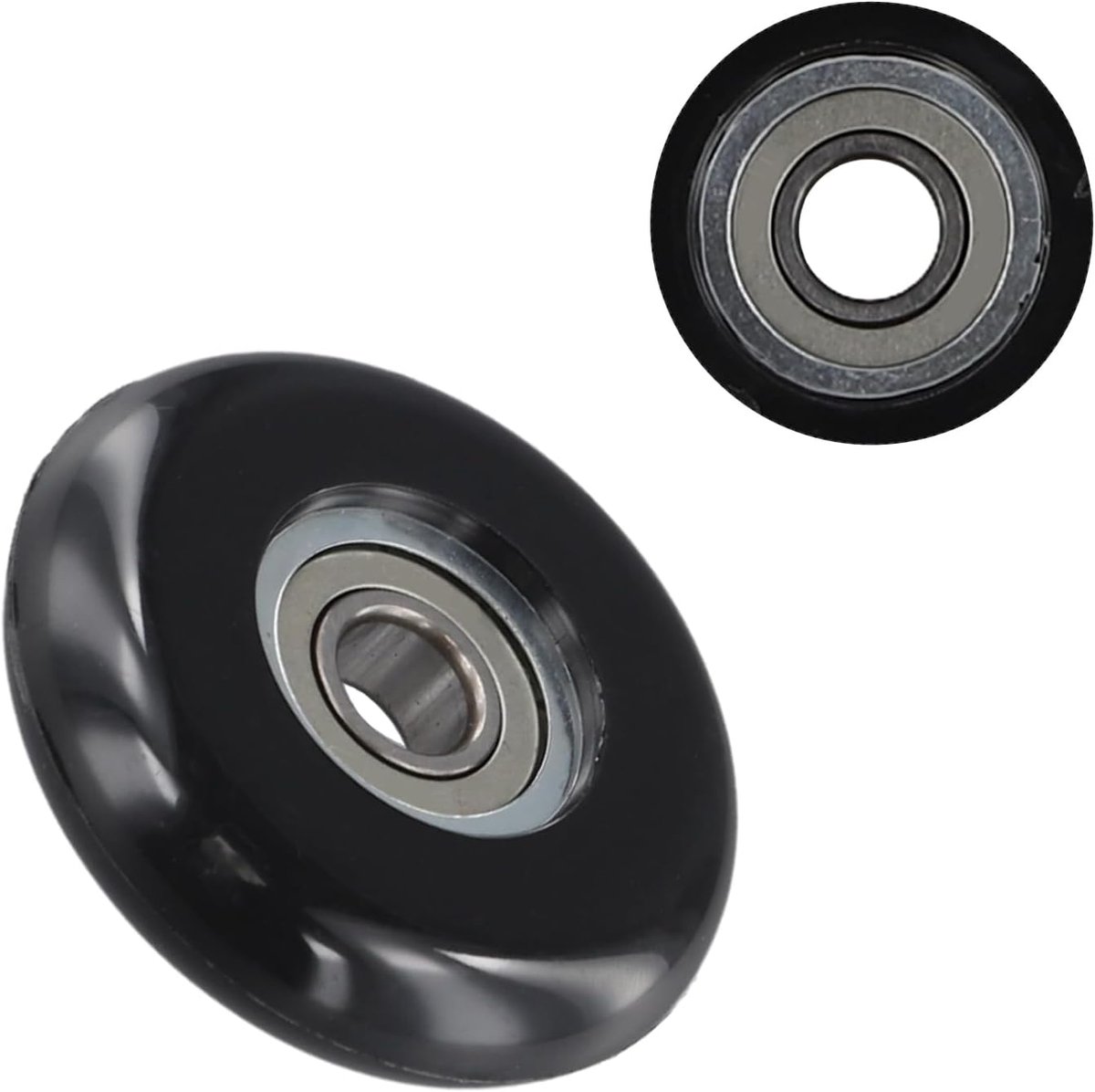 Roeimachine Wiel - Zadelwiel Onderdeel - Fitnessapparatuur Onderhoud - Stalen Lagers Nylon - 43x11x8mm - Zwart