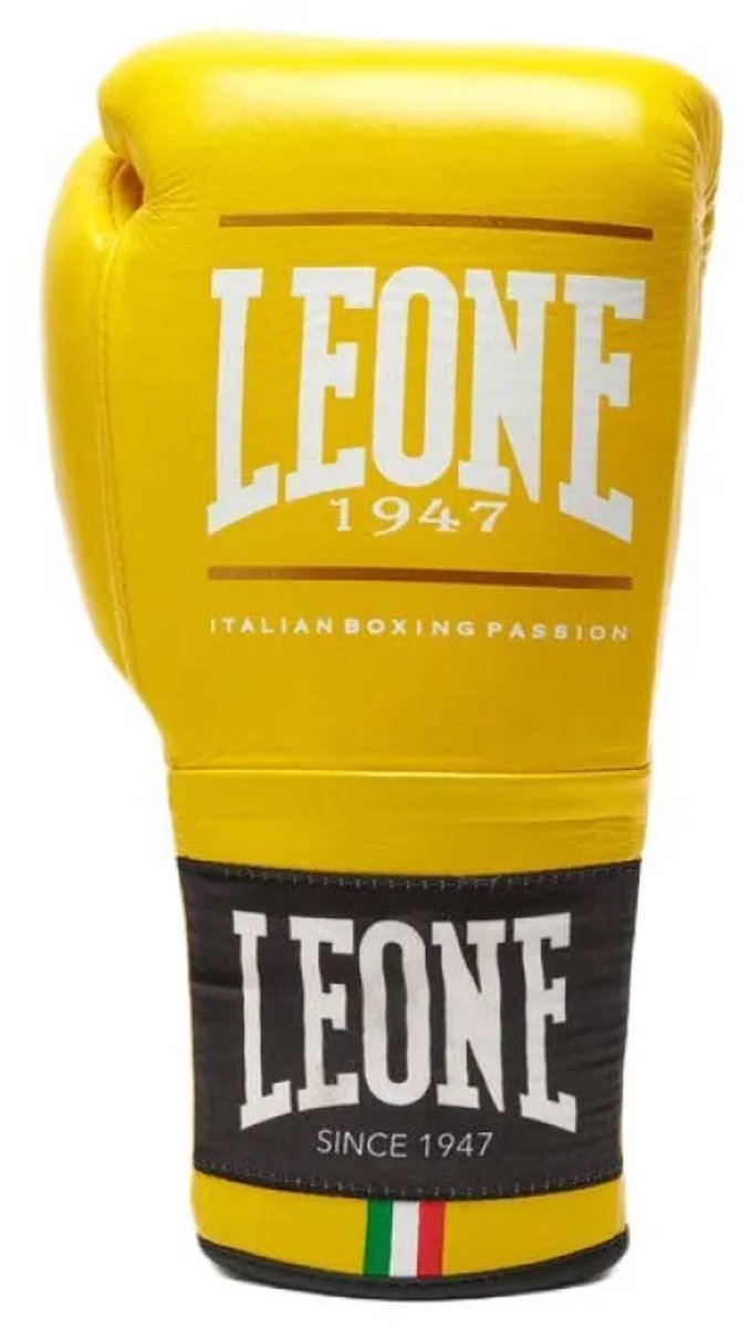 Leone1947 Shock Plus Kunstleren Bokshandschoenen Geel 10 oz