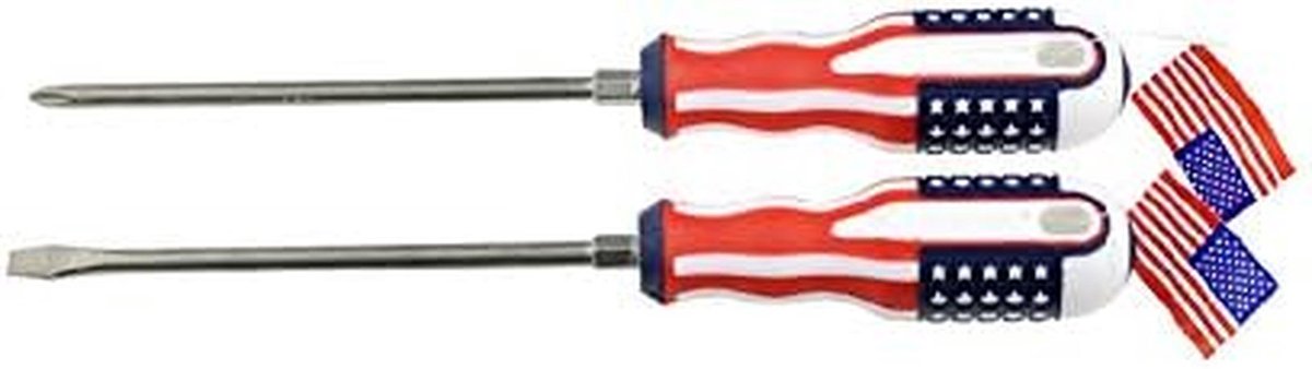 Schroevendraaier Set - Rechte Kruiskop - Klus Klussen - Magnetische Tips - 6 MM