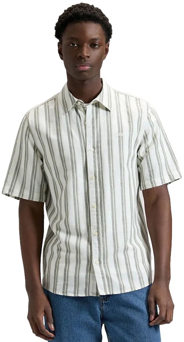 Lee 112376570 Overhemd Met Korte Mouwen M Man Lichen Cove Stripe