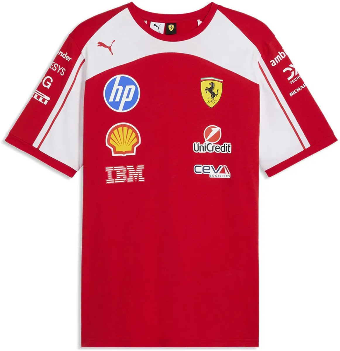 Ferrari Teamline Shirt 2026 M Lewis Hamilton Charles Leclerc Formule 1 Rood