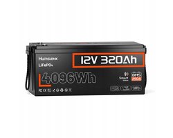 12V 320Ah LiFePO4-accu – 4096Wh – 250A BMS – Bluetooth 5.0 – IP65 Waterdicht – Zonne-energie & Camper – Diepontladingsaccu met Laagtemperatuurbeveiliging